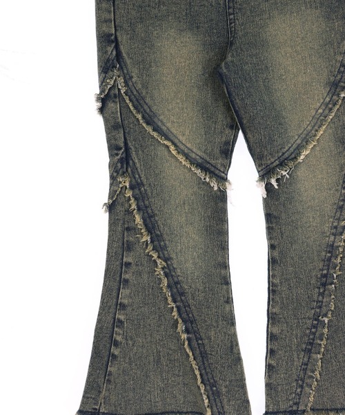 ANAP kids（アナップキッズ）の「フレンジ フレア デニム パンツ【ジュニアお揃い】（デニムパンツ・キッズ・ブルー/ブラック・130/120/110）」の8枚目の写真