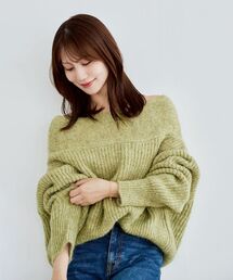 cle blatt（クレブラット）の「ルーズオフショルダーニット（ニット/セーター）」
