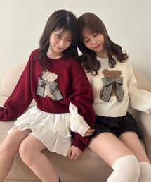 MAJESTIC LEGON | リボン付きくまちゃんニット(ニット/セーター)
