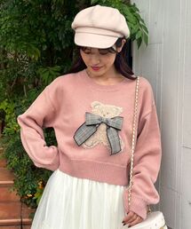 MAJESTIC LEGON | リボン付きくまちゃんニット(ニット/セーター)