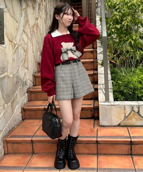 セール】リボン付きくまちゃんニット（ニット/セーター）｜MAJESTIC