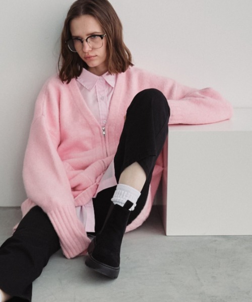 セール】Vネックジップカーディガン（カーディガン/ボレロ）｜Auntie