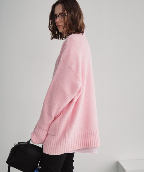 Auntie Rosa Holiday(アンティローザホリデー)の「Vネックジップカーディガン(カーディガン/ボレロ・レディース・グレー/ピンク/ブラック・FREE)」の7枚目の写真