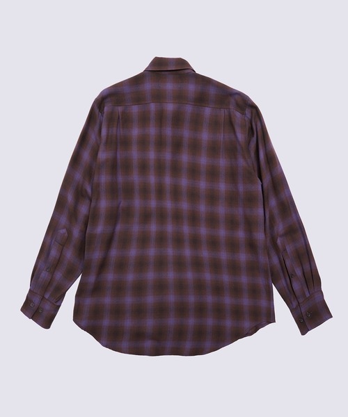 markaware(マーカウェア)の「【markaware/marka】スーパー140'sウールビエラワッシャータンブラー / レギュラーカラーシャツ(シャツ/ブラウス・メンズ・パープル/グレー・1/2)」の11枚目の写真