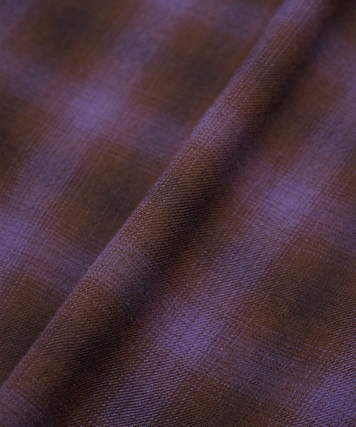 markaware(マーカウェア)の「【markaware/marka】スーパー140'sウールビエラワッシャータンブラー / レギュラーカラーシャツ(シャツ/ブラウス・メンズ・パープル/グレー・1/2)」の12枚目の写真
