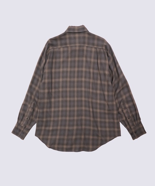 markaware(マーカウェア)の「【markaware/marka】スーパー140'sウールビエラワッシャータンブラー / レギュラーカラーシャツ(シャツ/ブラウス・メンズ・パープル/グレー・1/2)」の15枚目の写真