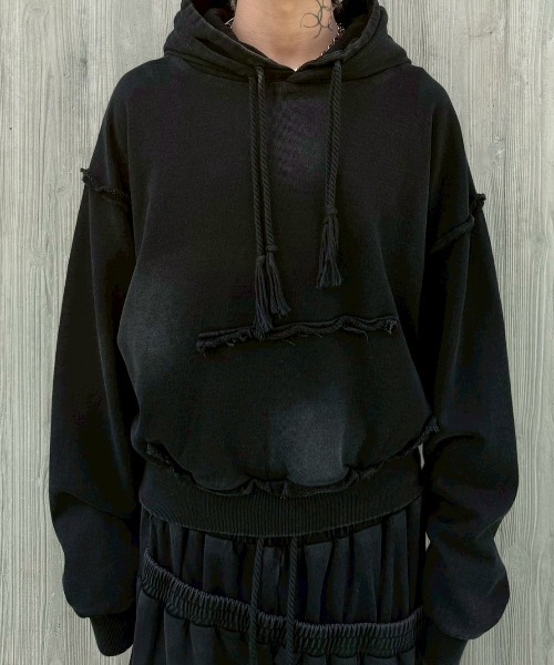 【DIG YOUR OWN GRAVE】DOUBLE FADE HOODIE / 【ディグユアオウングレイブ】レイヤードフェードプルオーバーパーカー