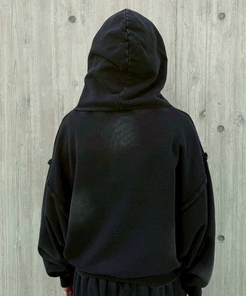 【DIG YOUR OWN GRAVE】DOUBLE FADE HOODIE / 【ディグユアオウングレイブ】レイヤードフェードプルオーバーパーカー