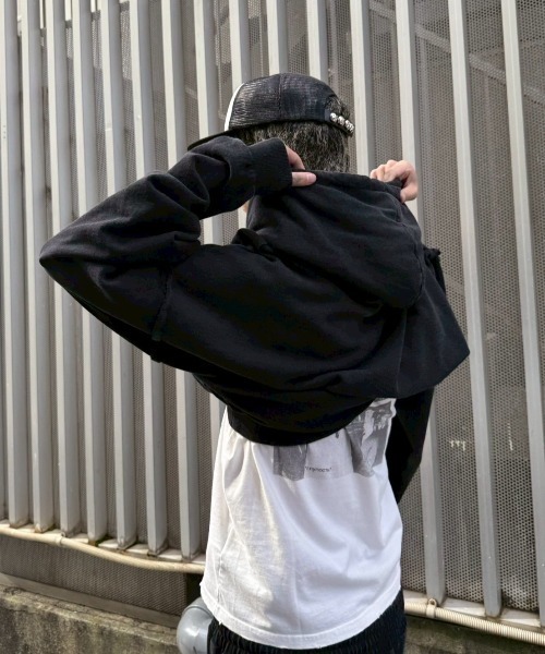 【DIG YOUR OWN GRAVE】DOUBLE FADE HOODIE / 【ディグユアオウングレイブ】レイヤードフェードプルオーバーパーカー