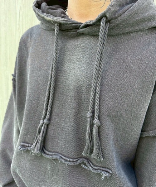 【DIG YOUR OWN GRAVE】DOUBLE FADE HOODIE / 【ディグユアオウングレイブ】レイヤードフェードプルオーバーパーカー