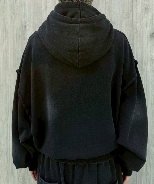 【DIG YOUR OWN GRAVE】DOUBLE FADE HOODIE / 【ディグユアオウングレイブ】レイヤードフェードプルオーバーパーカー