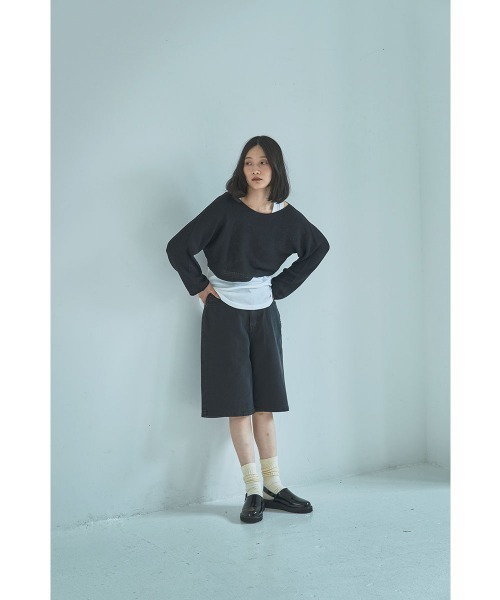marjour（マージュール）の「DENIM BERMUDA SHORTS（デニムパンツ・レディース・ブラック・M）」の8枚目の写真