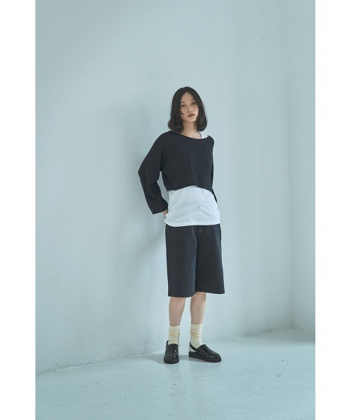marjour（マージュール）の「DENIM BERMUDA SHORTS（デニムパンツ・レディース・ブラック・M）」の10枚目の写真