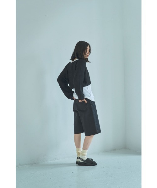 marjour（マージュール）の「DENIM BERMUDA SHORTS（デニムパンツ・レディース・ブラック・M）」の11枚目の写真