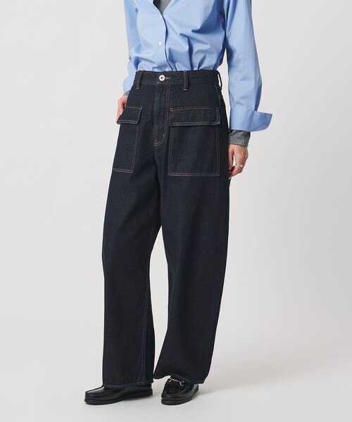 UNITED ARROWS（ユナイテッドアローズ）の「フラップポケット デニムパンツ（デニムパンツ・レディース・ネイビー/ホワイト・36/38）」の3枚目の写真