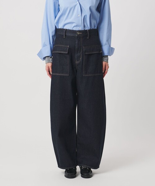 UNITED ARROWS（ユナイテッドアローズ）の「フラップポケット デニムパンツ（デニムパンツ・レディース・ネイビー/ホワイト・36/38）」の8枚目の写真