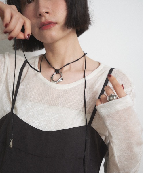 Shelly island（シェリーアイランド）の「メタルパーツ付きチョーカー（ネックレス・レディース・シルバー/ゴールド・FREE）」の6枚目の写真