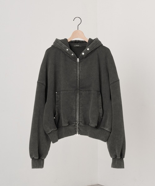 Alex様 Alfred Alex】スタッズショートダブルジップパーカー（パーカー