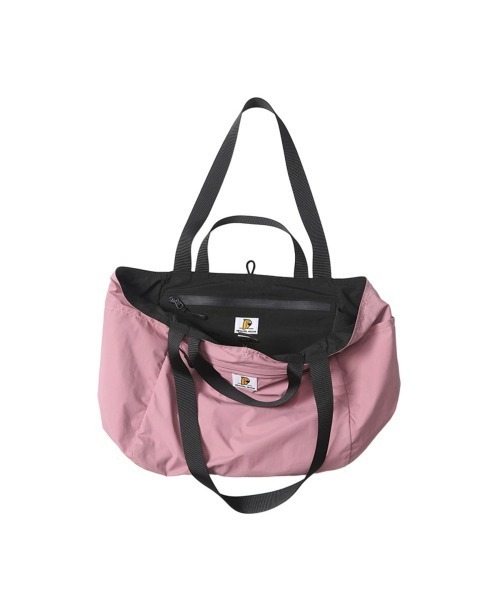 BACKYARD FAMILY(バックヤードファミリー)の「エコバッグ 折りたたみ 収納袋付き(クラッチバッグ・レディース・ホワイト系その他7/ホワイト×ブラック/ブラック×ピンク・FREE)」の3枚目の写真