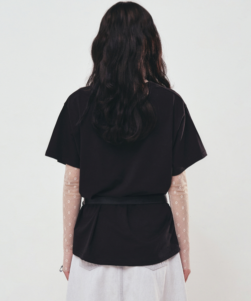 NICK&NICOLE（ニックアンドニコール）の「BIG ROSE SLEEVE TOP_BLACK SILVER（Tシャツ/カットソー・レディース・その他・FREE）」の3枚目の写真
