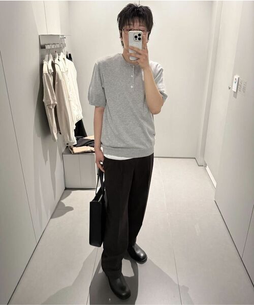 MUSINSA STANDARD（ムシンサスタンダード）の「ベーシッククルーネックTシャツ[ホワイト]（Tシャツ/カットソー・メンズ・その他・XX-LARGE/XXX-LARGE/SMALL/MEDIUM/LARGE/X-LARGE）」の7枚目の写真