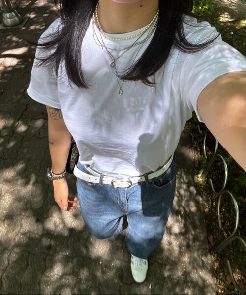 MUSINSA STANDARD（ムシンサスタンダード）の「ベーシッククルーネックTシャツ[ホワイト]（Tシャツ/カットソー・メンズ・その他・XX-LARGE/XXX-LARGE/SMALL/MEDIUM/LARGE/X-LARGE）」の14枚目の写真