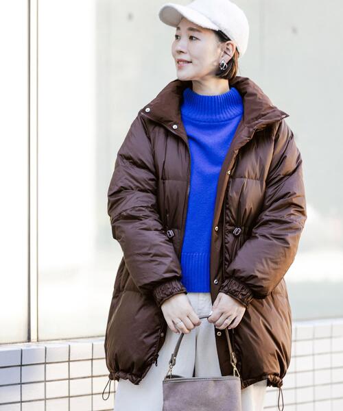 F by ROSSO(エフバイロッソ)の「F by ROSSO 撥水リバーシブルロングダウン(ダウンジャケット/コート・レディース・ブラウン/ブラック・FREE)」の7枚目の写真