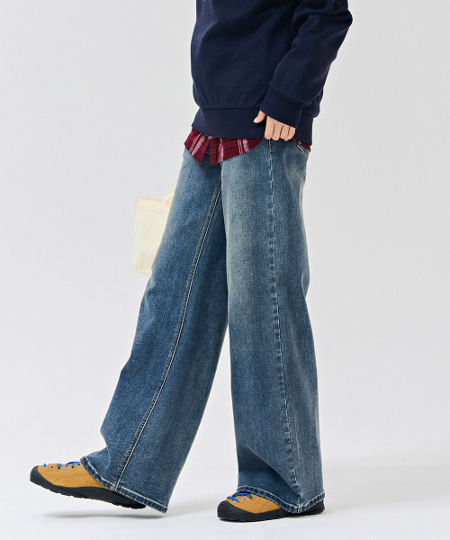 CHASECULT（チェイスカルト）の「レディース ウォッシング ワイドデニムパンツ-DERG2365B0N（デニムパンツ・レディース・ブルー・70/74/64/67）」の5枚目の写真