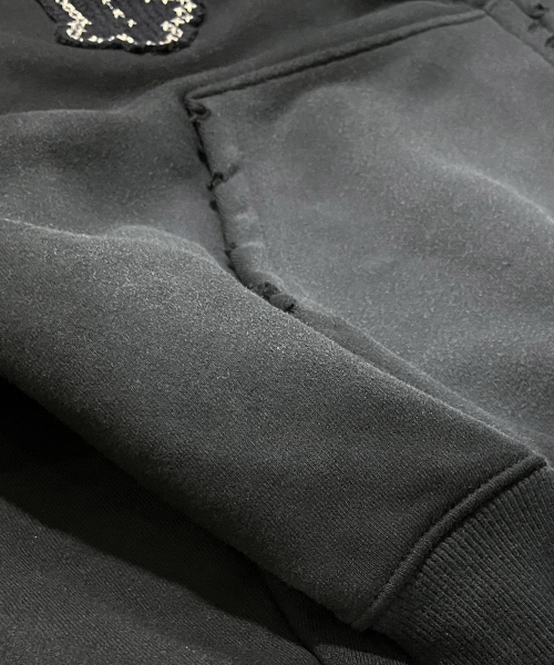 SK8ER ROCK(スケーターロック)の「Cross-Stitch Grunge Hood Zip-Up ((black))(パーカー・レディース・その他・FREE)」の6枚目の写真