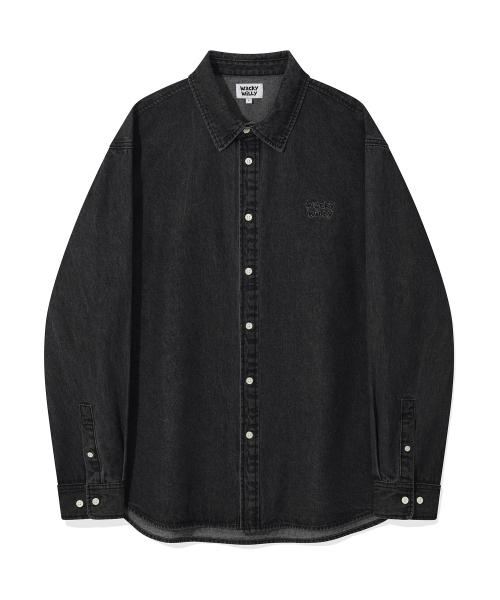 Wacky WiLLy(ワッキーウィリー)の「デニム長袖シャツブラック(シャツ/ブラウス・レディース・その他・SMALL/MEDIUM/LARGE/X-LARGE)」の1枚目の写真