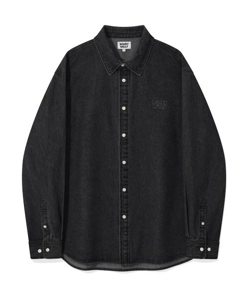 Wacky WiLLy(ワッキーウィリー)の「デニム長袖シャツブラック(シャツ/ブラウス・レディース・その他・SMALL/MEDIUM/LARGE/X-LARGE)」の2枚目の写真