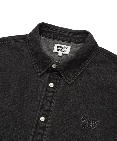 Wacky WiLLy(ワッキーウィリー)の「デニム長袖シャツブラック(シャツ/ブラウス・レディース・その他・SMALL/MEDIUM/LARGE/X-LARGE)」の4枚目の写真
