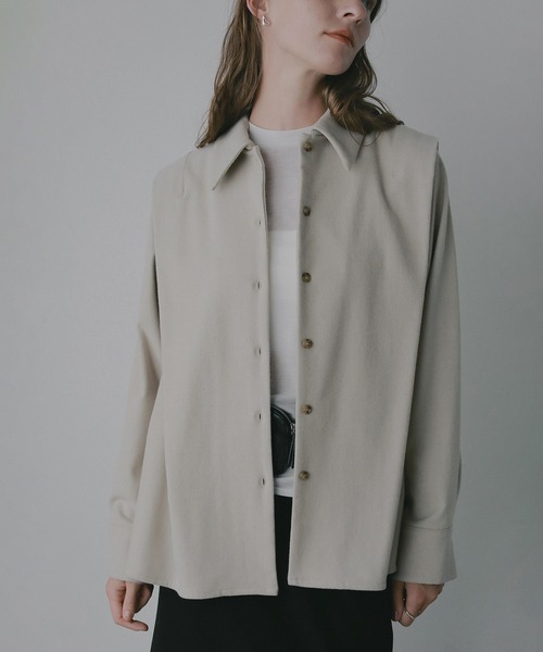 MELTON WIDE COLLAR SHIRTS