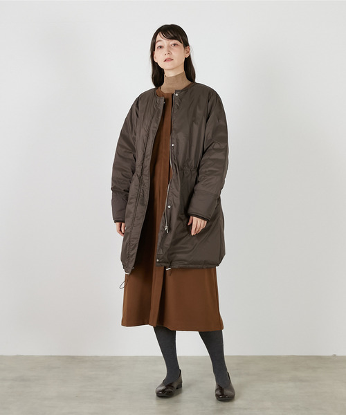 新品同様使用感無し✩本物✩ダウンコート✩フード取り外し可能✩鹿革✩レザー✩柔らか ソフトタフタ ロングダウン（15-28UE01-203）｜コムサ（COMME CA