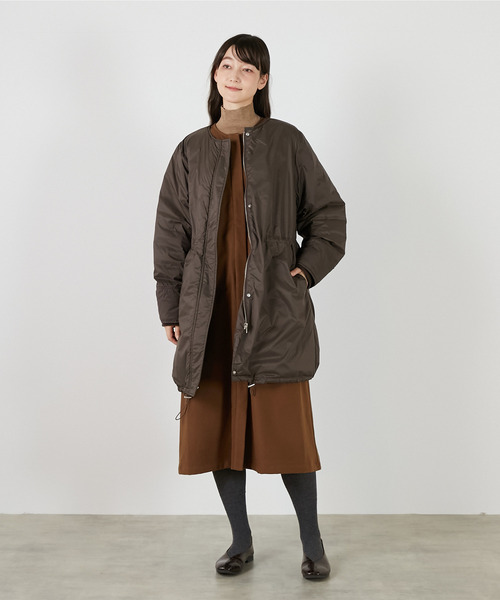 LOGEMENT DE CLAIRE(ロジュモンドクレール)の「ナイロンフードコート(ダウンジャケット/コート・レディース・ブラウン/ライトベージュ/ブラック・FREE)」の9枚目の写真