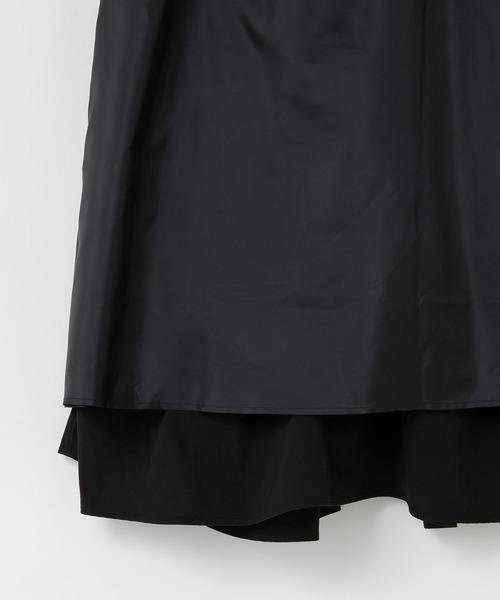 LOWRYS FARM（ローリーズファーム）の「タックボリュームスカート　605908（スカート・レディース・ブラック/オフホワイト・FREE）」の9枚目の写真