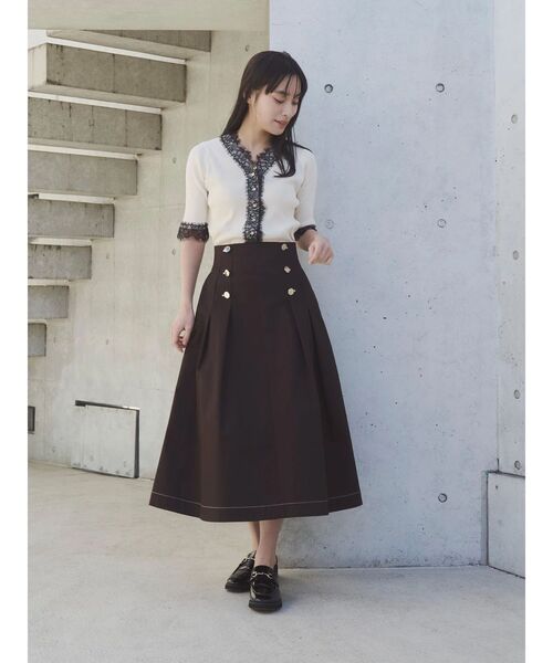Dickies(ディッキーズ)の「【Dickies別注】マリンタックフレアスカート(スカート・レディース・ベージュ/ネイビー/ダークブラウン/ダークグリーン・SMALL/MEDIUM)」の18枚目の写真