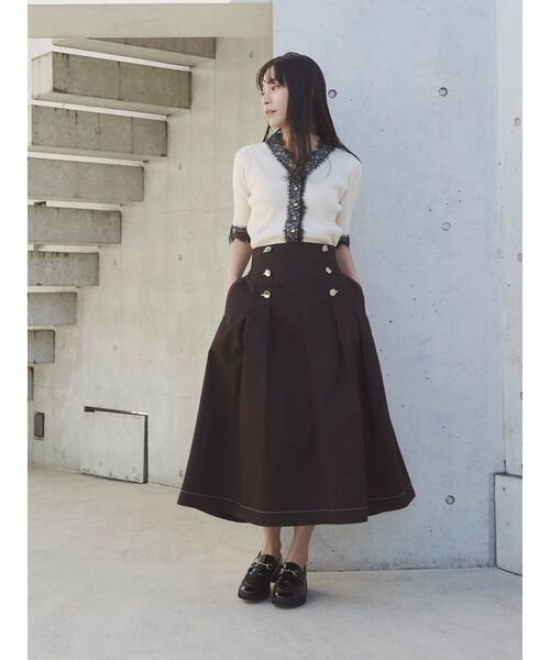 Dickies(ディッキーズ)の「【Dickies別注】マリンタックフレアスカート(スカート・レディース・ベージュ/ネイビー/ダークブラウン/ダークグリーン・SMALL/MEDIUM)」の8枚目の写真