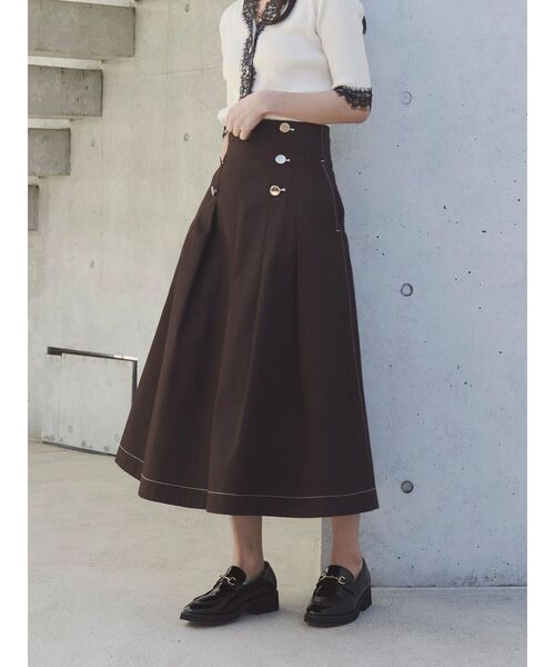 Dickies(ディッキーズ)の「【Dickies別注】マリンタックフレアスカート(スカート・レディース・ベージュ/ネイビー/ダークブラウン/ダークグリーン・SMALL/MEDIUM)」の10枚目の写真