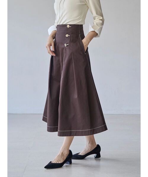 Dickies(ディッキーズ)の「【Dickies別注】マリンタックフレアスカート(スカート・レディース・ベージュ/ネイビー/ダークブラウン/ダークグリーン・SMALL/MEDIUM)」の11枚目の写真
