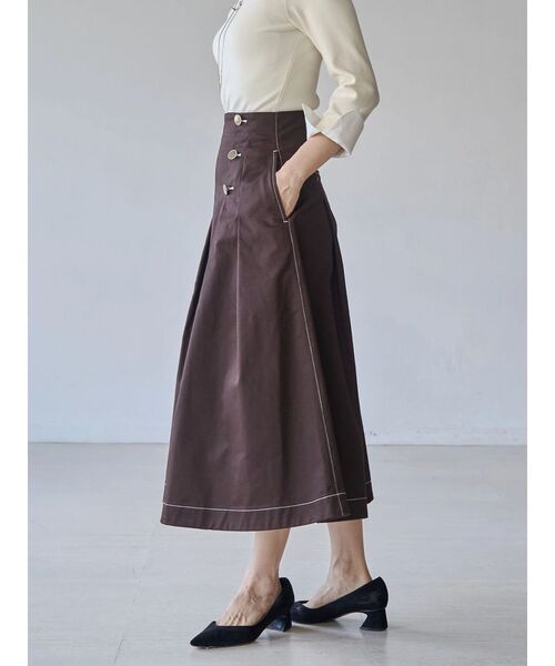 Dickies(ディッキーズ)の「【Dickies別注】マリンタックフレアスカート(スカート・レディース・ベージュ/ネイビー/ダークブラウン/ダークグリーン・SMALL/MEDIUM)」の12枚目の写真