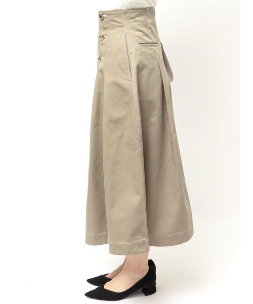 Dickies（ディッキーズ）の「【Dickies別注】マリンタックフレアスカート（スカート・レディース・ベージュ/ネイビー/ダークブラウン/ダークグリーン・SMALL/MEDIUM）」の6枚目の写真