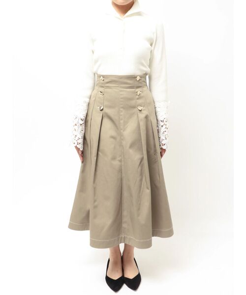 Dickies（ディッキーズ）の「【Dickies別注】マリンタックフレアスカート（スカート・レディース・ベージュ/ネイビー/ダークブラウン/ダークグリーン・SMALL/MEDIUM）」の13枚目の写真