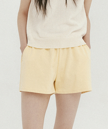 soft pocketed shorts-yellow