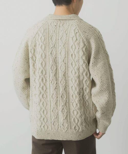 ITEMS URBANRESEARCH(アイテムズ アーバンリサーチ)の「ウール混 フィッシャーマンカーディガン(カーディガン/ボレロ・メンズ・ネイビー/ホワイト/ブラック・MEDIUM/LARGE)」の13枚目の写真