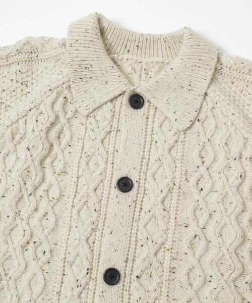 ITEMS URBANRESEARCH(アイテムズ アーバンリサーチ)の「ウール混 フィッシャーマンカーディガン(カーディガン/ボレロ・メンズ・ネイビー/ホワイト/ブラック・MEDIUM/LARGE)」の15枚目の写真
