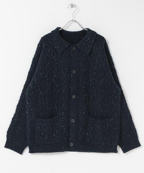 ITEMS URBANRESEARCH(アイテムズ アーバンリサーチ)の「ウール混 フィッシャーマンカーディガン(カーディガン/ボレロ・メンズ・ネイビー/ホワイト/ブラック・MEDIUM/LARGE)」の22枚目の写真