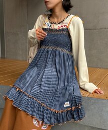 HELLO.SANFRANCISCO | ★【HELLO.SANFRANCISCO/ハローサンフランシスコ】チェックベロアシャーリングチュニック(ワンピース)