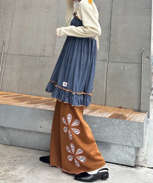 HELLO.SANFRANCISCO（ハローサンフランシスコ）の「★【HELLO.SANFRANCISCO/ハローサンフランシスコ】チェックベロアシャーリングチュニック（ワンピース・レディース・ブルー/グレー/オレンジ/ベージュ・ONE SIZE）」の11枚目の写真