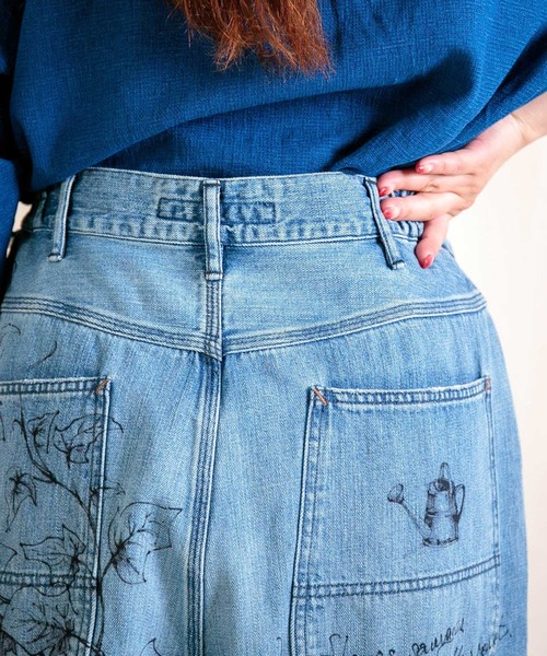 Brocante（ブロカント）の「[Brocante / ブロカント] 10oz甘織デニム デフォルメパントルパンツ（デニムパンツ・レディース・インディゴブルー・1/2）」の21枚目の写真